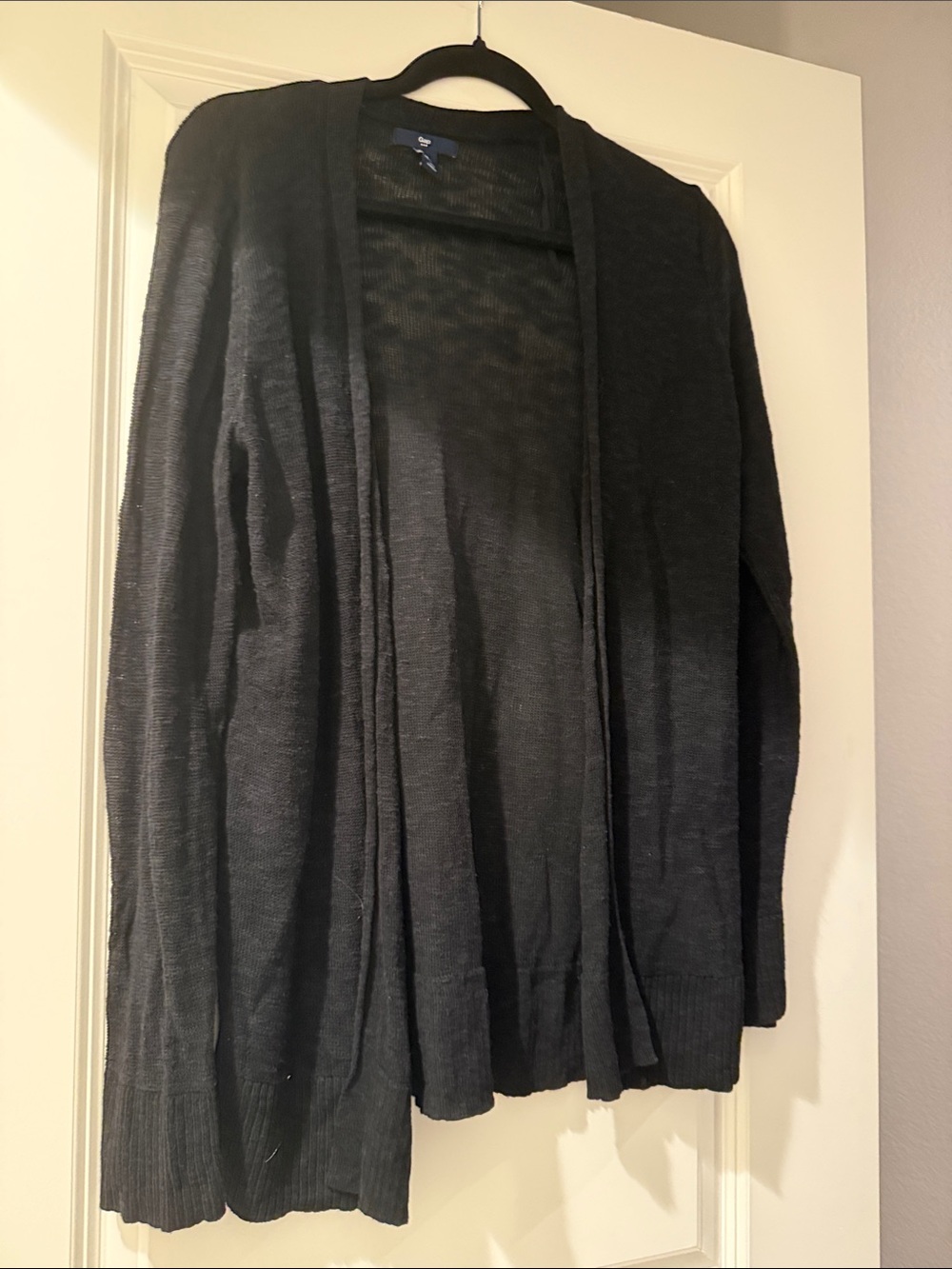 GAP Women's Black Open-Front Cardigan